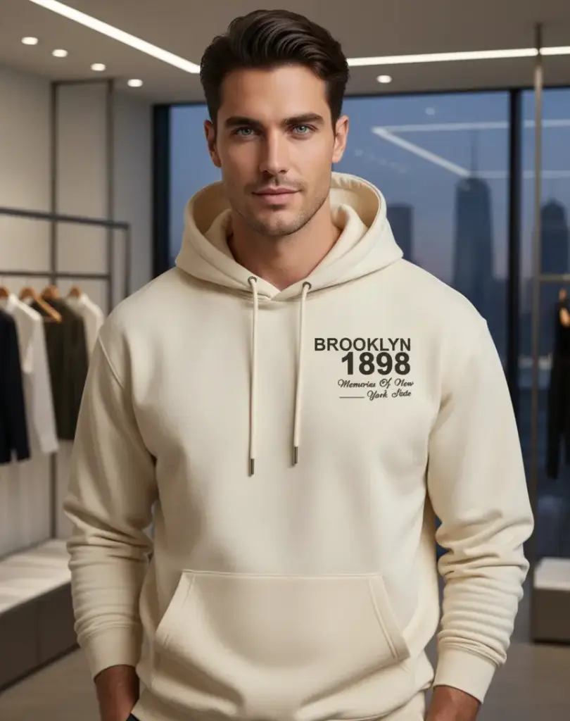 Men’s Premium Winter Hoodie – Stylish Cotton Fleece Pullover Sweatshirt with Hood & Pocket for Casual Wear (Medium)